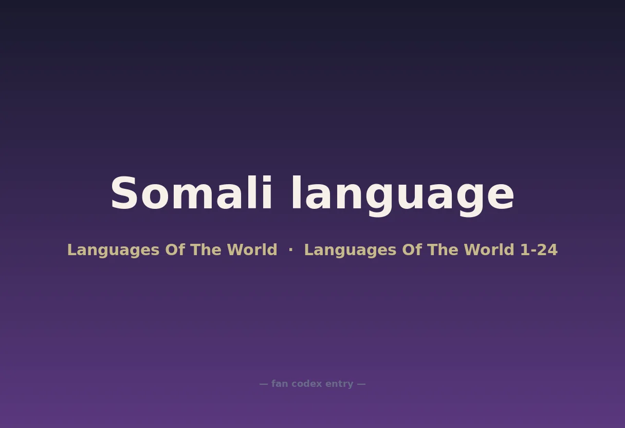 Somali language