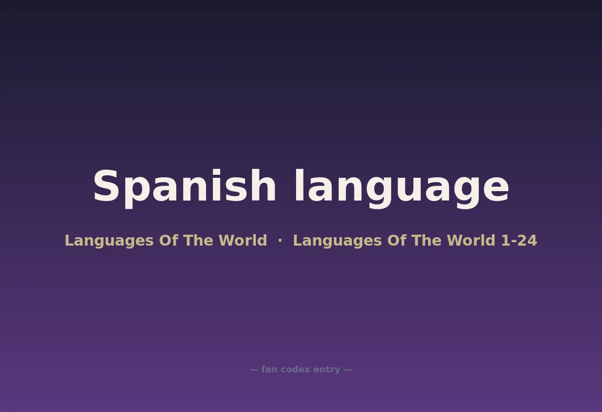 Spanish language