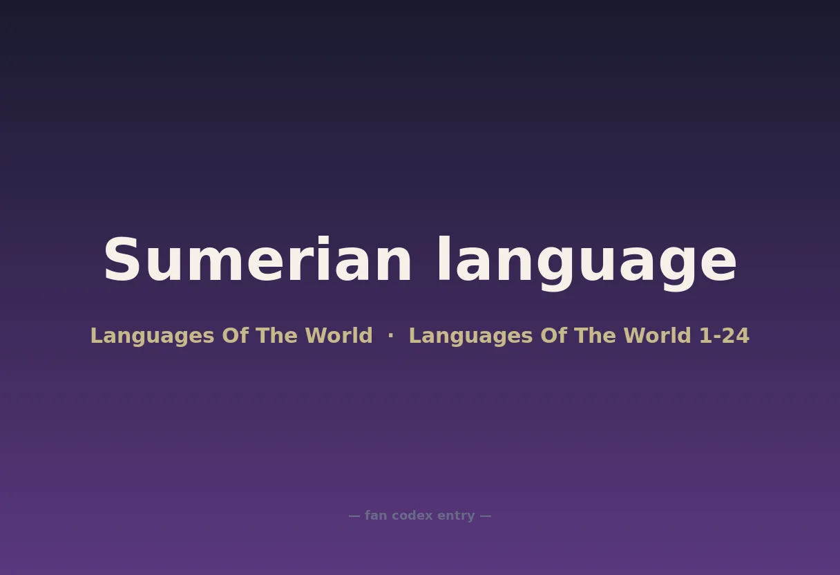 Sumerian language