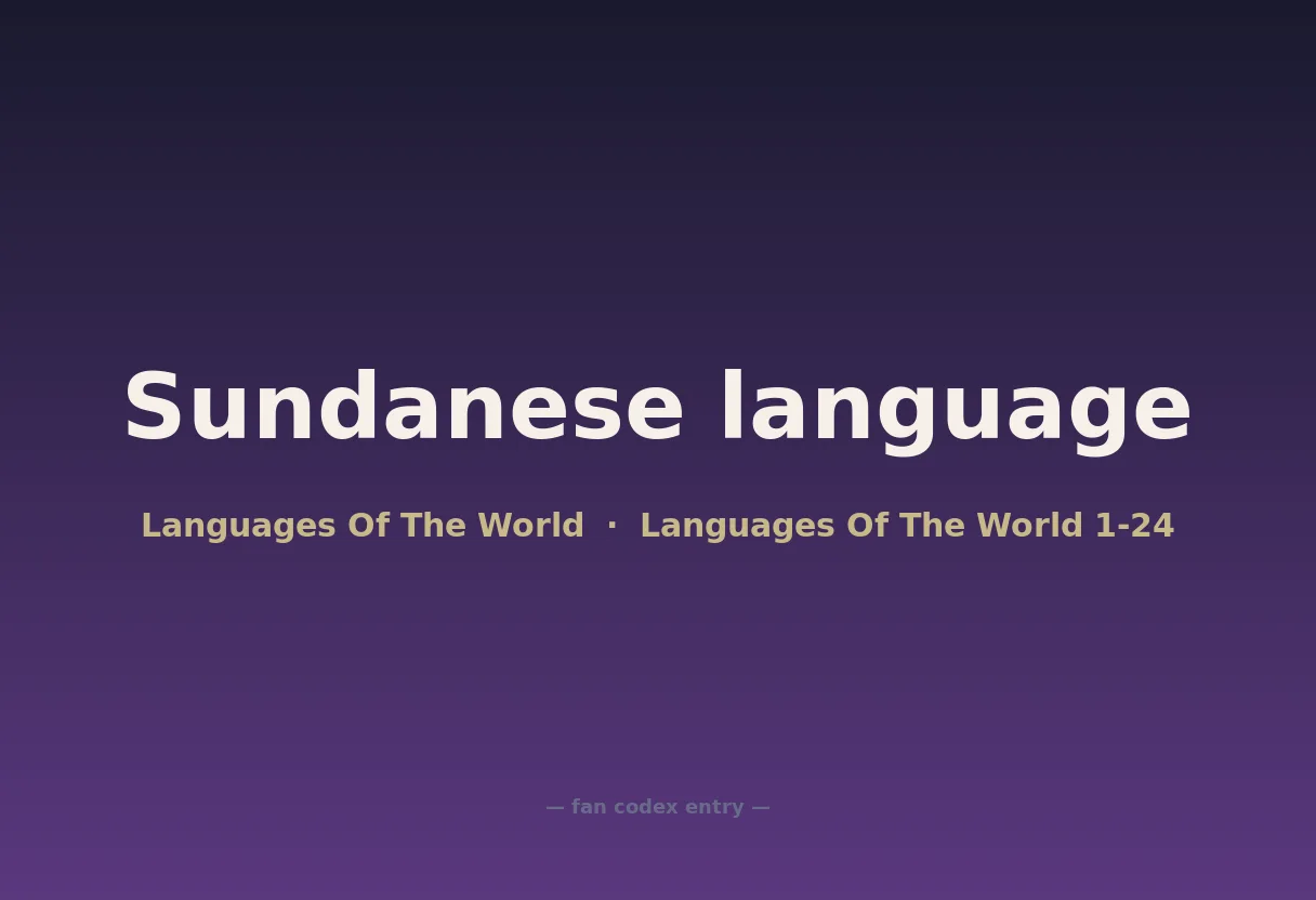 Sundanese language