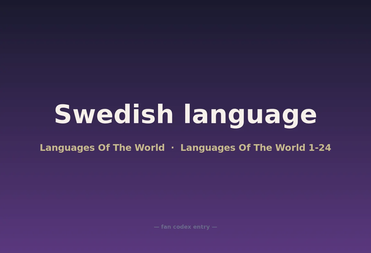 Swedish language