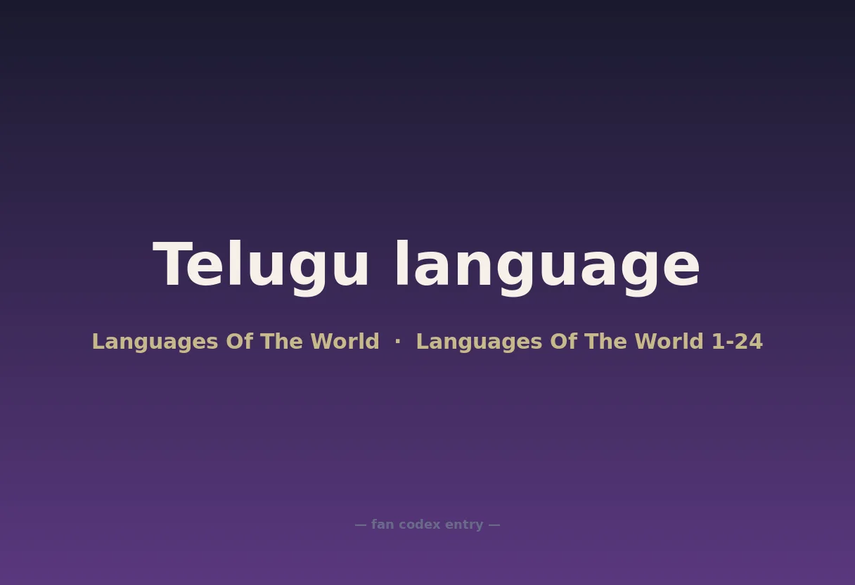 Telugu language