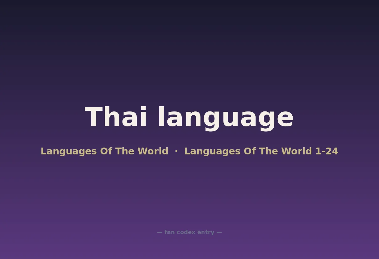 Thai language