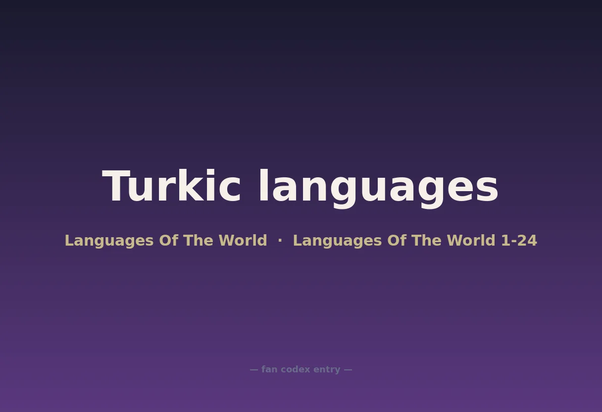 Turkic languages