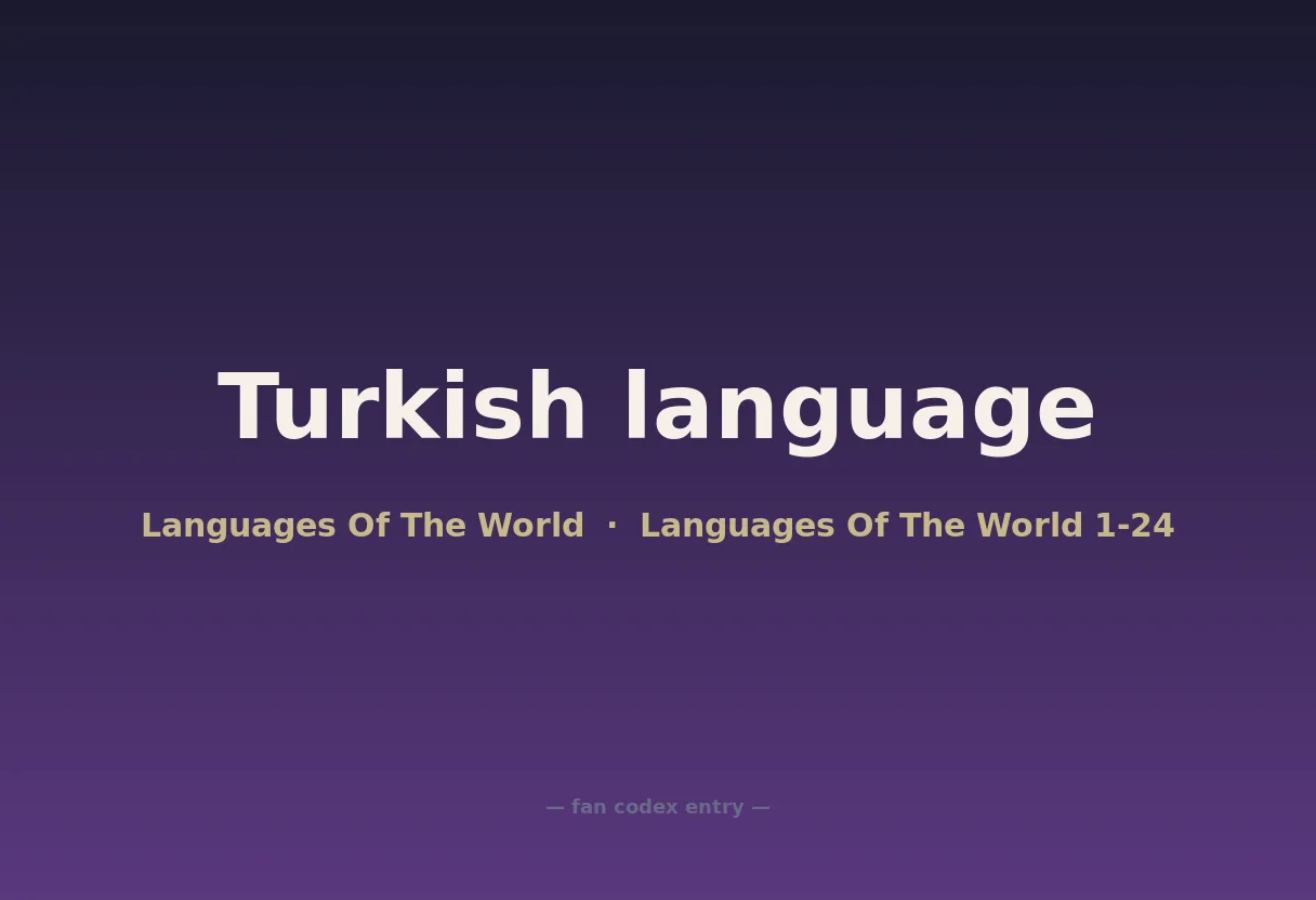 Turkish language