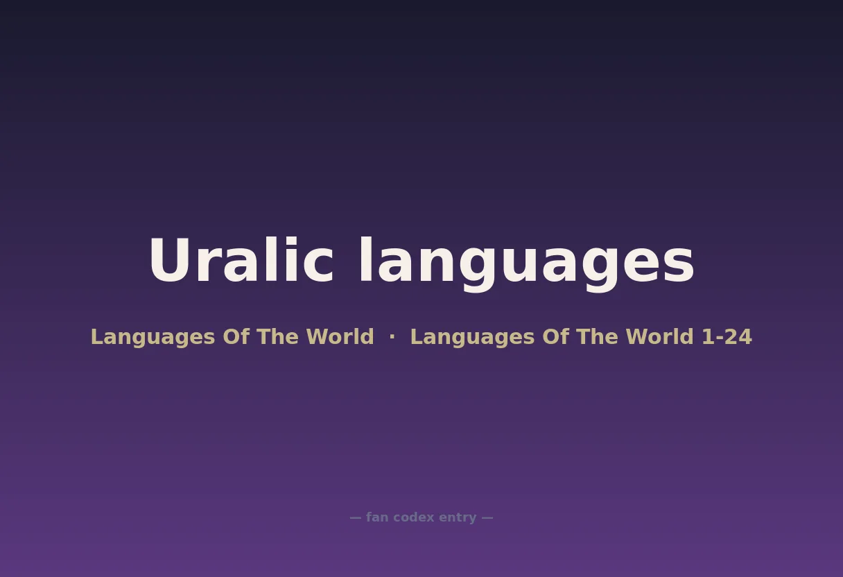 Uralic languages