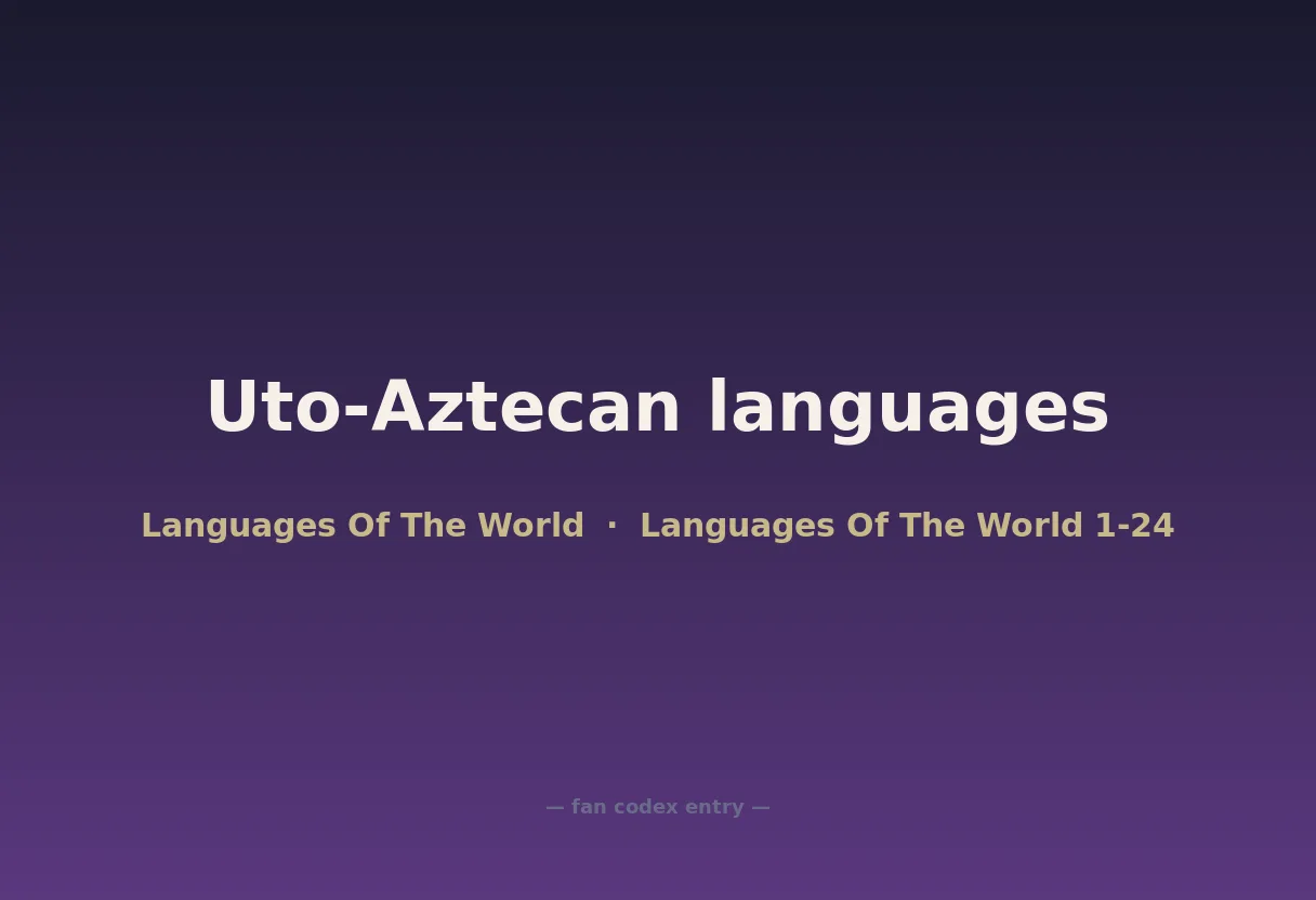 Uto-Aztecan languages