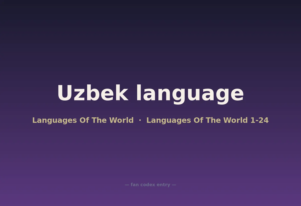 Uzbek language