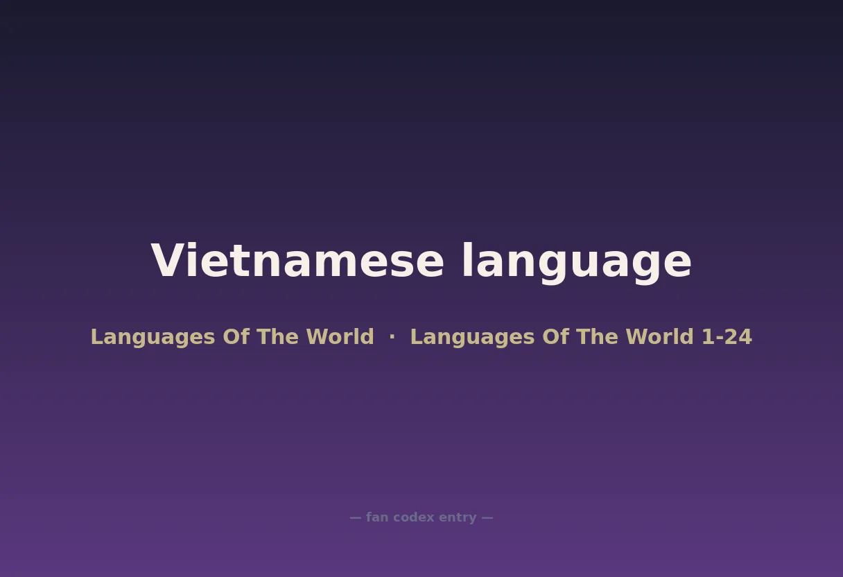 Vietnamese language