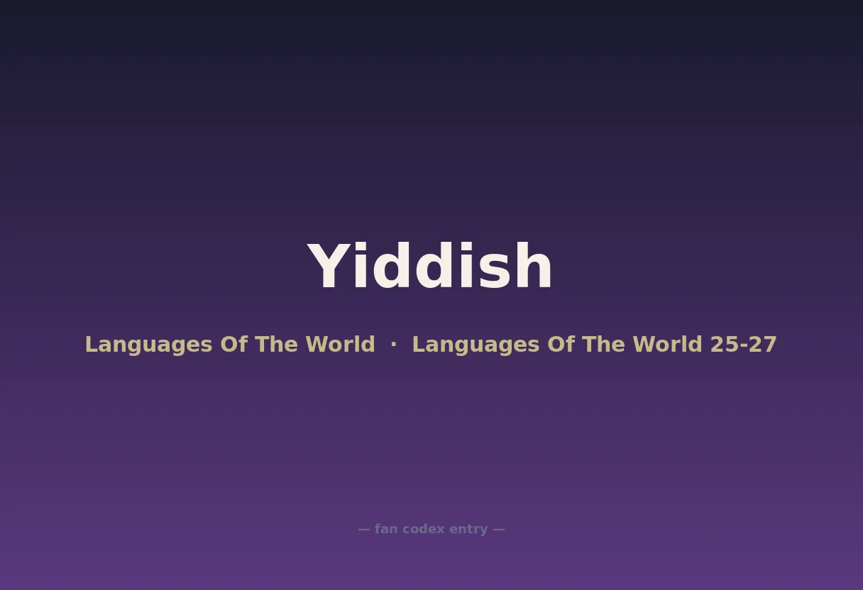 Yiddish