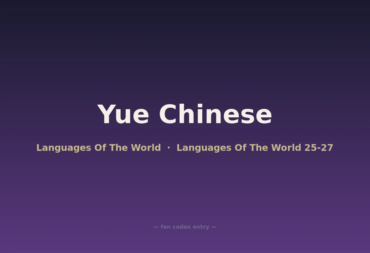 Yue Chinese